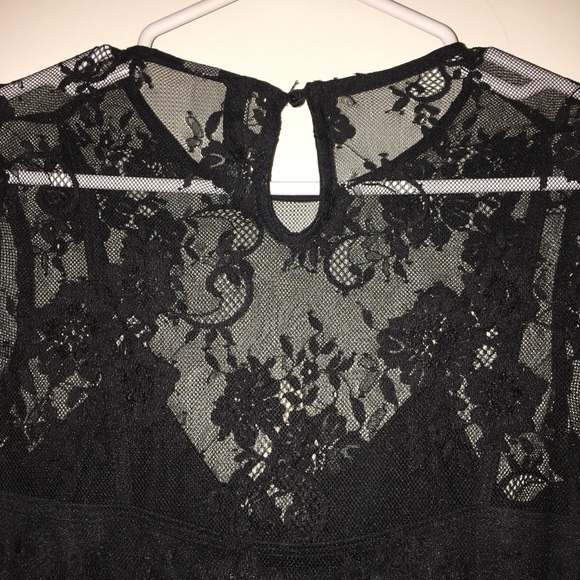 Black lacy mini dress - Picture 4 of 5